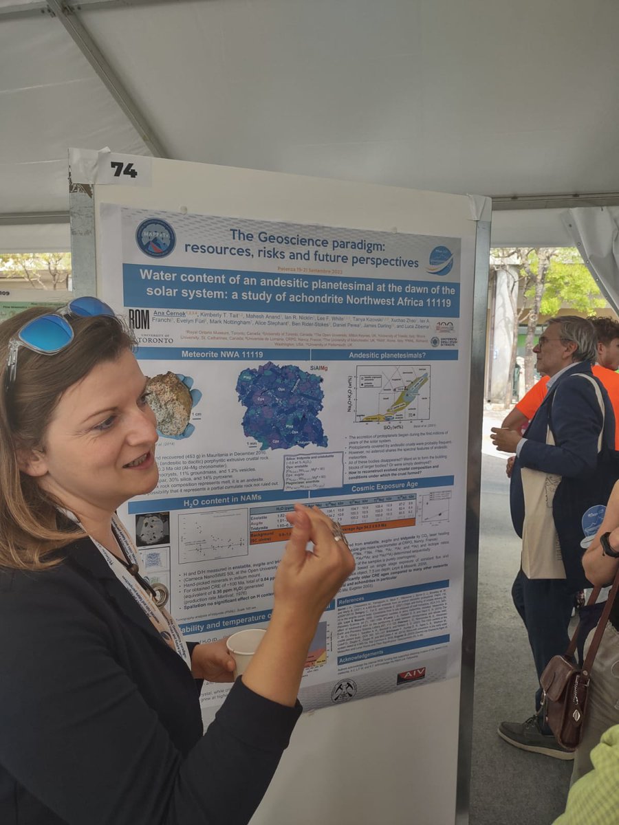 ana_cernok's tweet photo. Our MinPetroGeochem #mappets group at the joint @soc_min_pet meeting in #Potenza2023 spaning topics from crustal/mantle rocks, Hg in rocks, drilling, water in anhydrous minerals, meteorites etc. And my hand language ever more 🇮🇹 @France_Nardo @LucaZiberna @GeoTrieste @UniTrieste https://t.co/5HCVctdaT9