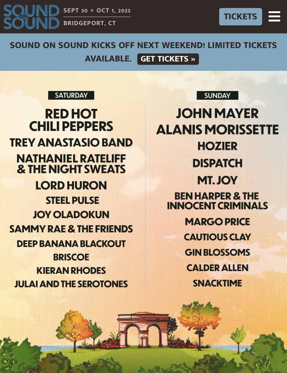 .<a href="/guyoseary/">Guy Oseary</a> are you coming to <a href="/soundonsoundCT/">soundonsoundct</a> ? What a lineup! <a href="/ChiliPeppers/">Red Hot Chili Peppers</a> <a href="/Alanis/">Alanis Morissette</a>