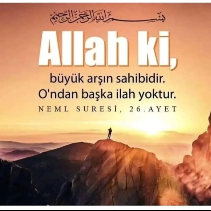 ALLAH ki büyük arşın sahibidir Ondan başka İLAH yoktur...