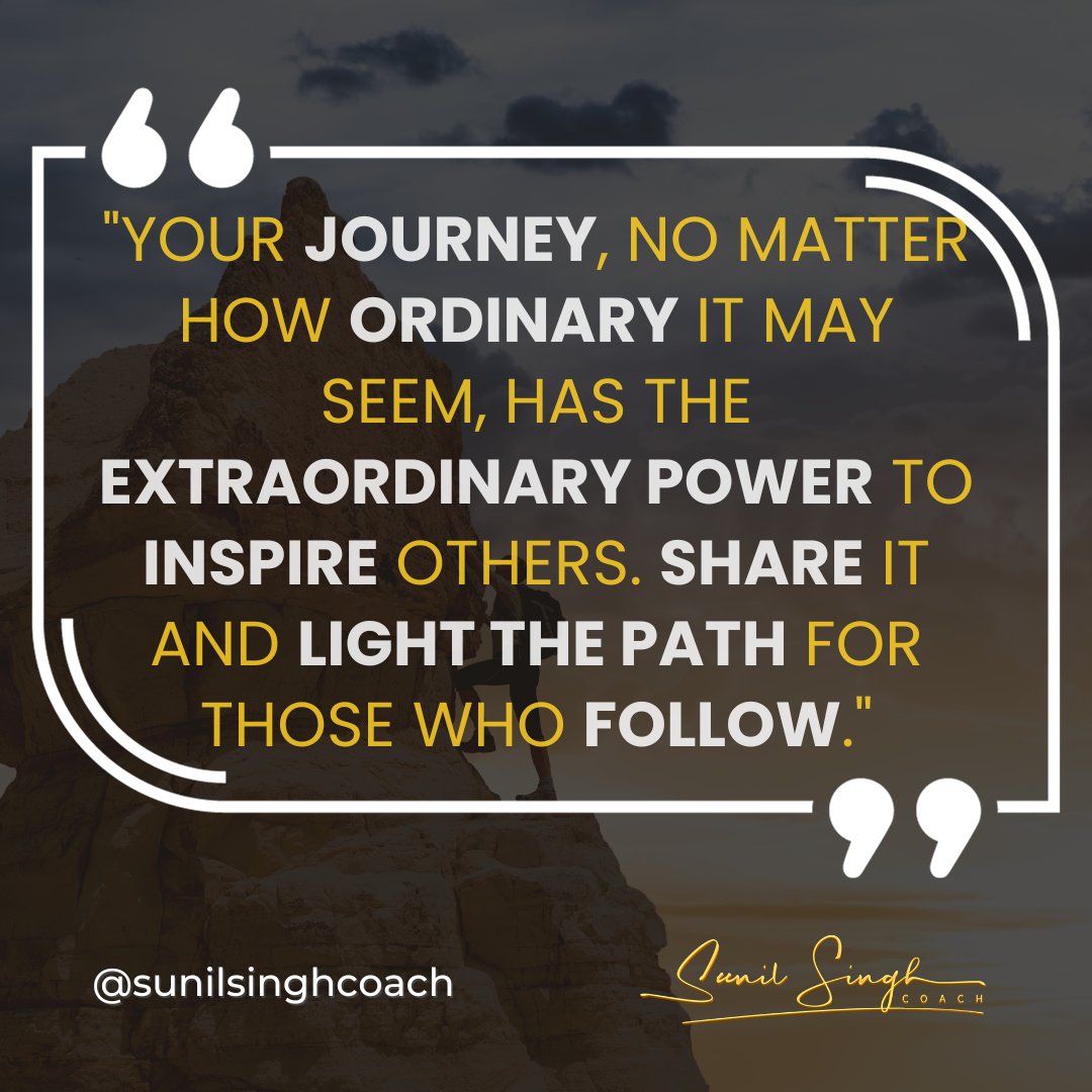 SunilSinghCoach's tweet photo. Do you think your story can inspire others?

What's your story? Share it with the world. If your narrative can inspire even a single soul on this planet, it holds immeasurable worth.

Take the leap and share your story now.

#inspiring #inspirational #coaching https://t.co/bcCtezJVuQ