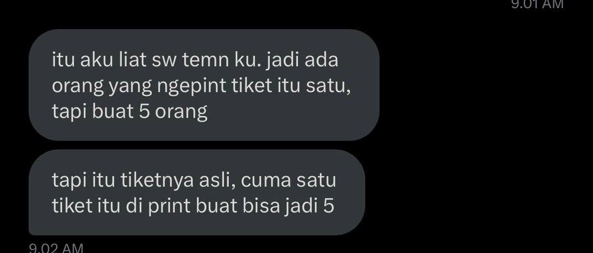 nct! guys hati hati ya ini ternyata ada orang ngeprint satu tiket digandakan jadi 5, takutnya disalahgunakan (soal yg colong itu jokes aja) -titipan-