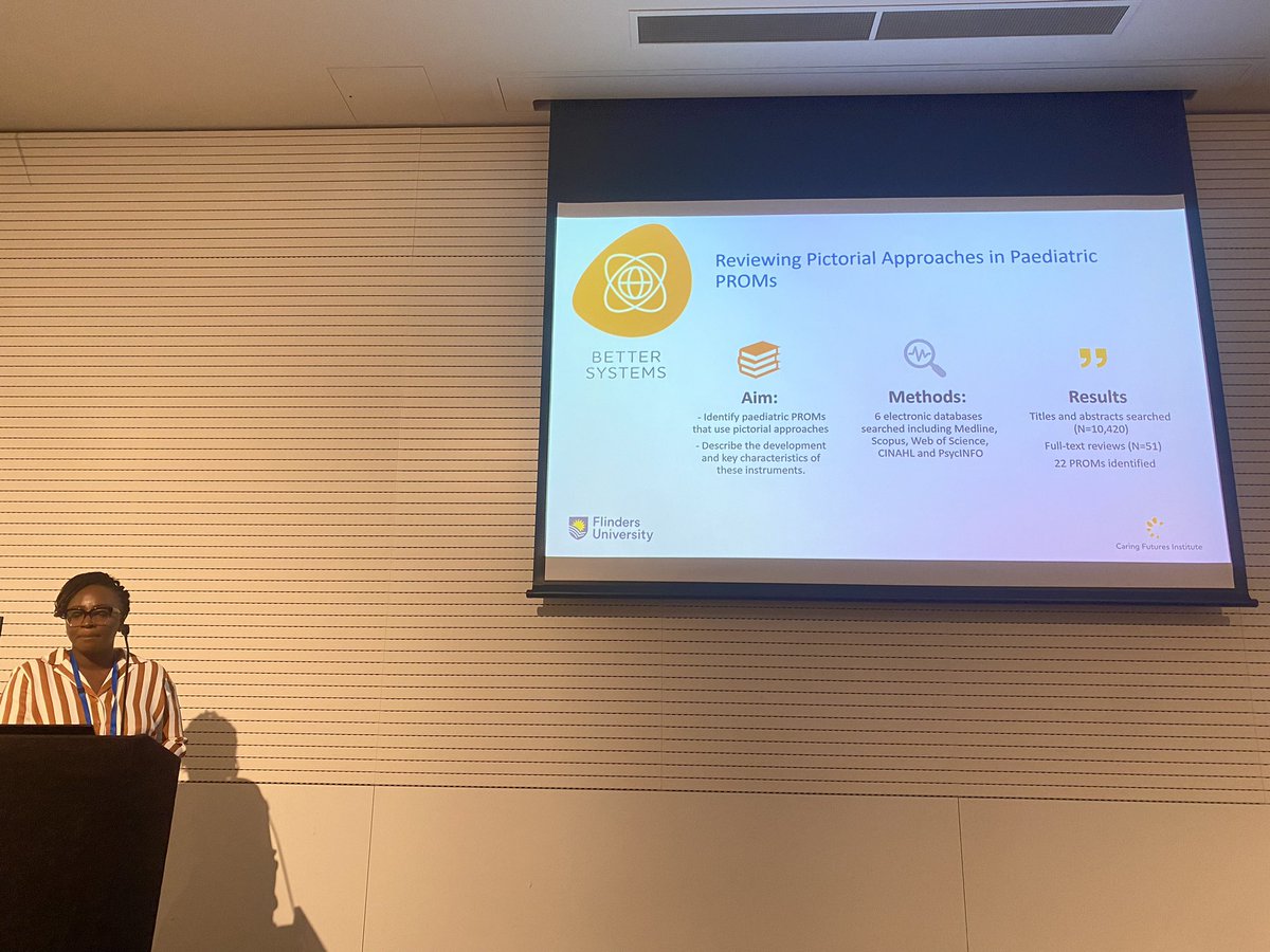 A great session at #AHES2023 with <a href="/catebailey1/">dr cate bailey</a> <a href="/Christinekaamb1/">Christine kaambwa</a> &amp; Rachel O’Loughlin on measuring quality of life in children with different health conditions and their caregivers <a href="/QUOKKA_Research/">QUOKKA Research Program</a>