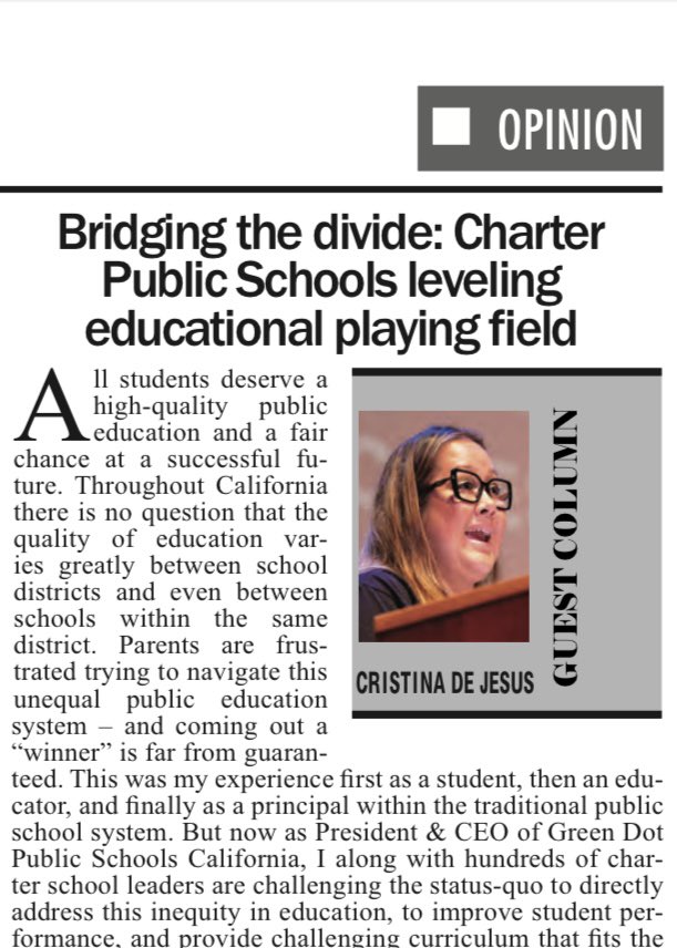greendot_ca's tweet image. Our President and CEO @cdejesusgdps writes about how charter schools are bringing quality education to all students! 

Read how charter schools are leveling the playing field, with a special focus on Asian Pacific Islander students. #EducationEquality 

(Via @newsphilippine)