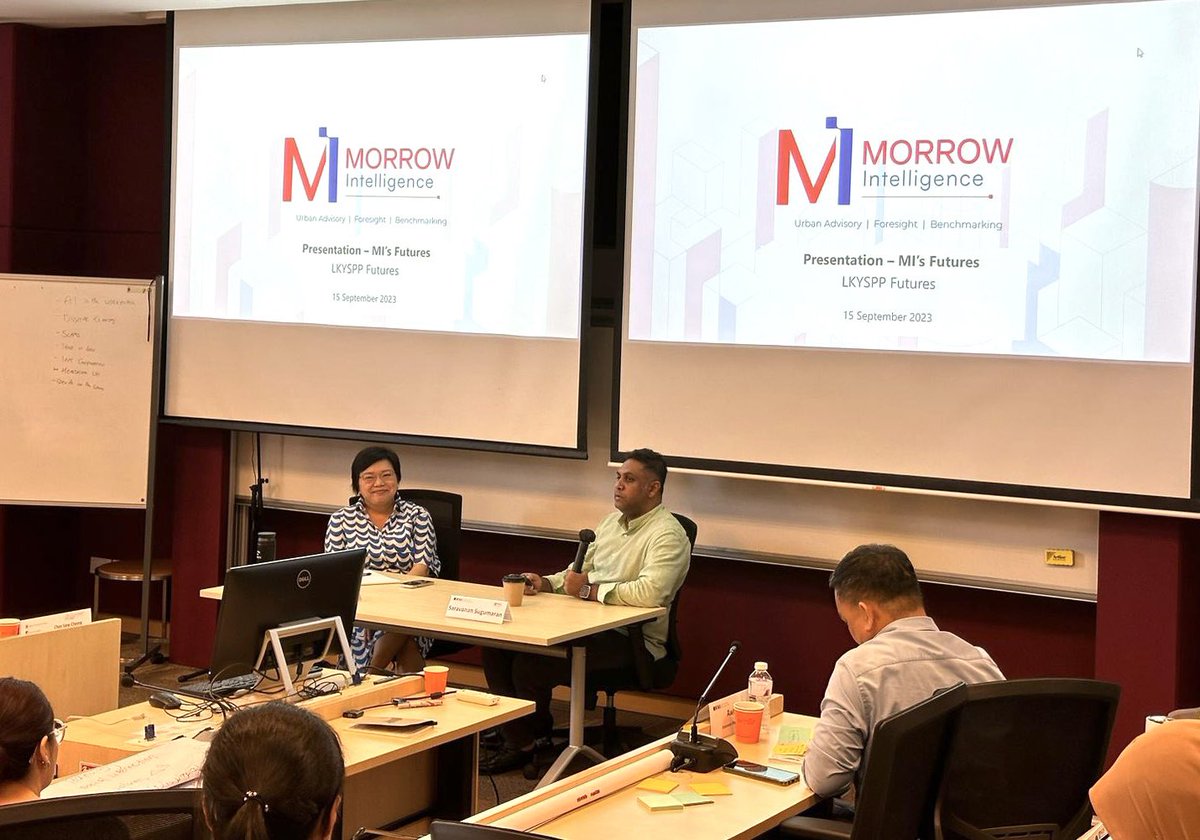 MORROWIntel's tweet photo. MORROW Intelligence's Managing Director @Saravanans9 was invited to share his thoughts at the @LKYSch's Executive Education program, where he gave an introduction to #futuresthinking and discussed its role in shaping effective public policies. 

#MORROWIntelligence https://t.co/5U6FABKa16