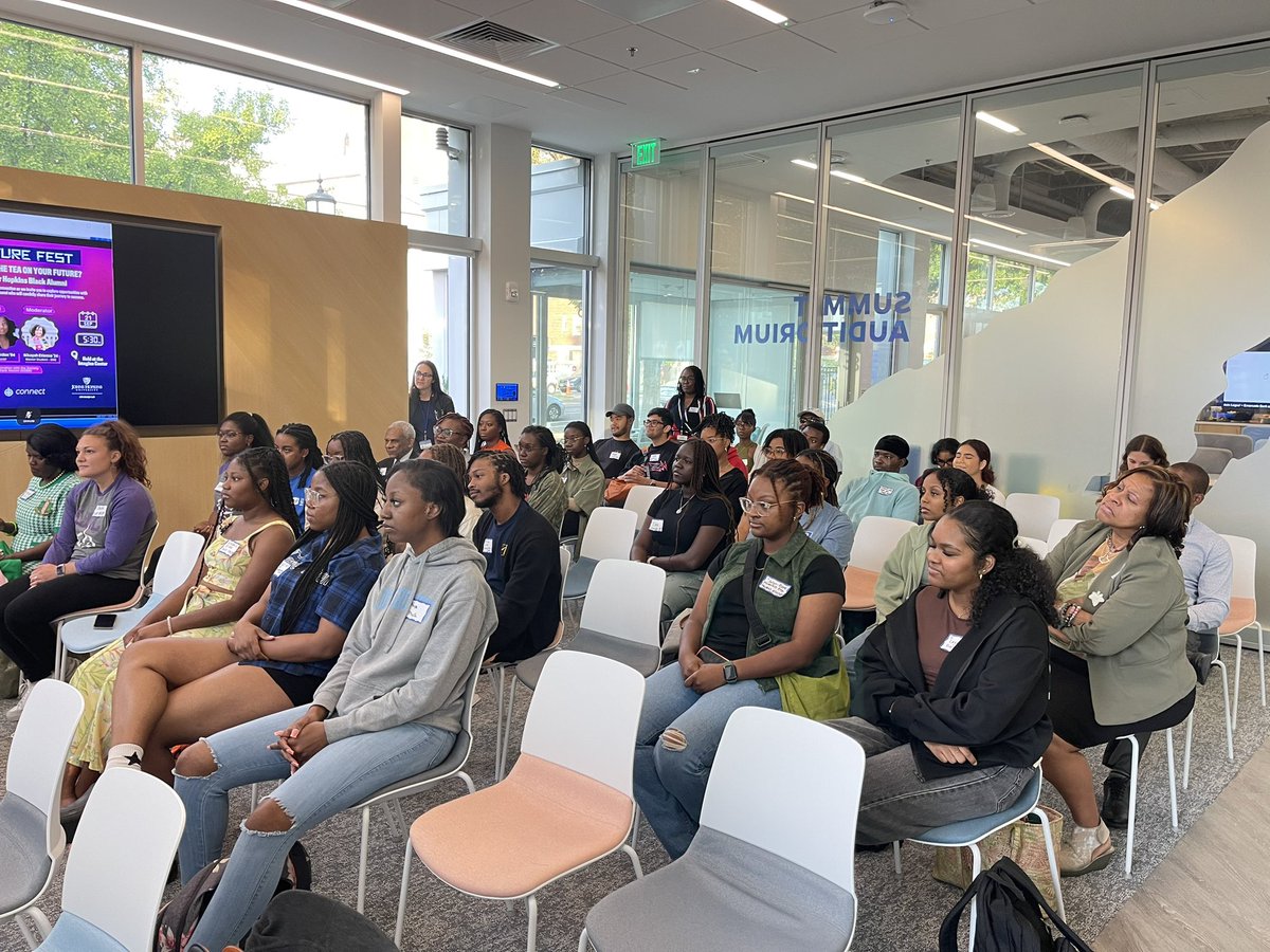 ceshambryjr's tweet photo. So much good energy today at the Whats the Tea on Your Future conversation with some of our awesome @JohnsHopkins alumni and students! 

#LDLFutureFest23 #Design4Excellence @ldlhomewood  @JHU_Alumni https://t.co/4LPlsfoSLN