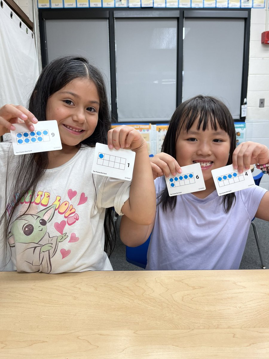 First graders are working on ways to make ten using ten frames with bear manipulatives and a memory matching game. #LongfellowBears #D97