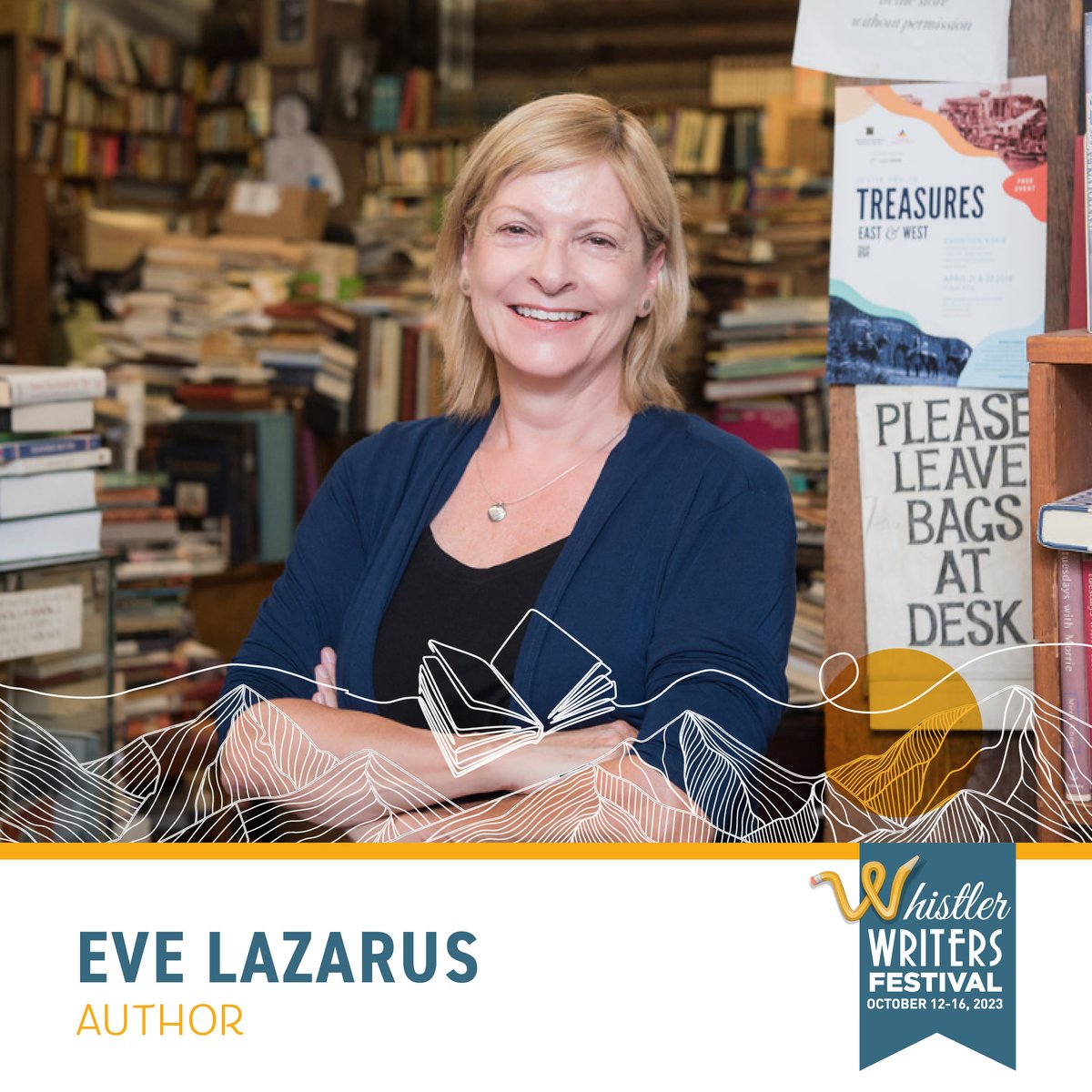 evelazarus's tweet photo. I'm excited to be part of #whistlerwritersfest on October 14. I'll be reading and chatting about #ColdCaseBC on a crime panel with @ionawhishaw, Shari LaPena and Emelia Symington-Fedy. Tickets available at https://t.co/od5qut4KpN https://t.co/Fw8LPZzjOr