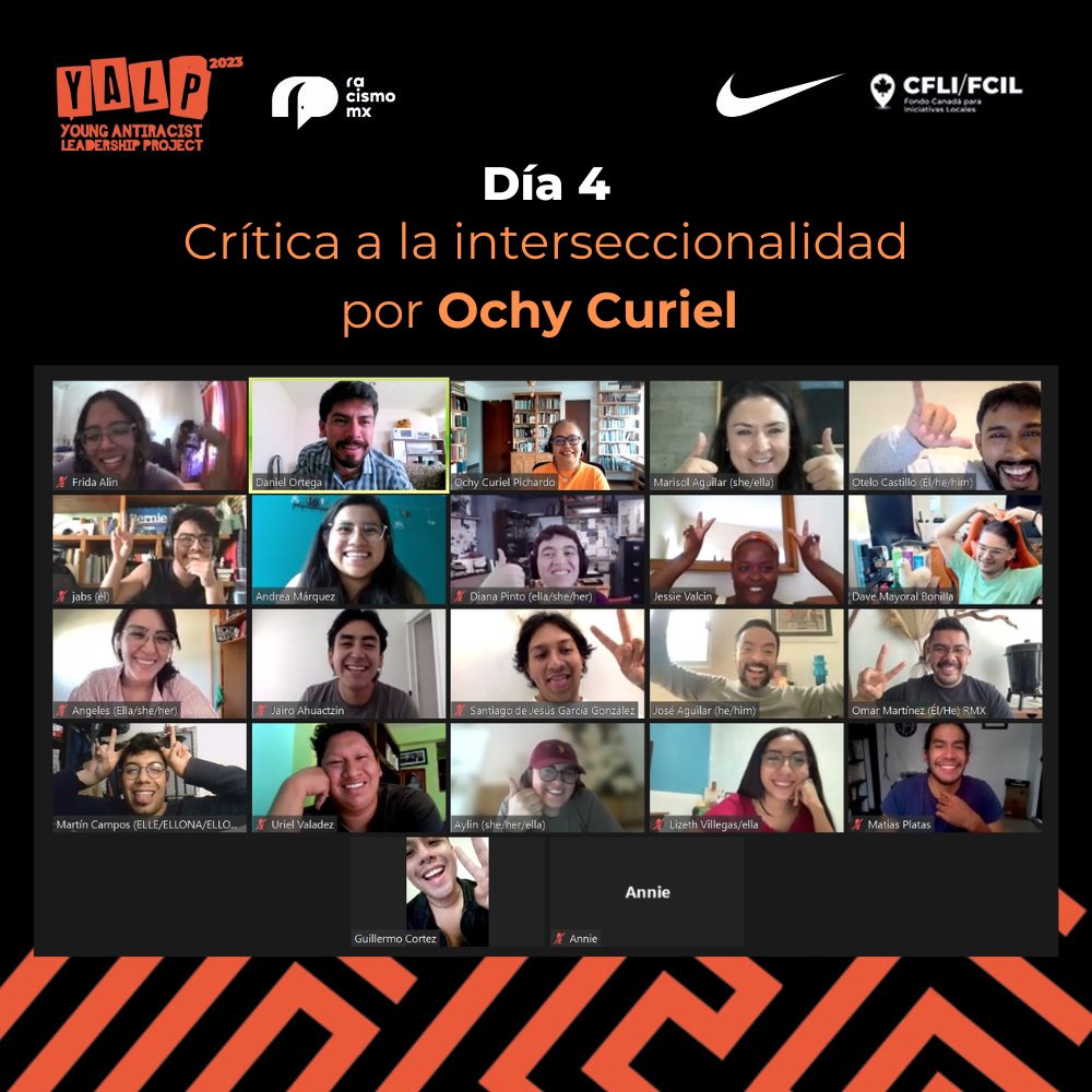 Racismo_MX's tweet photo. 🤎🤎🤎 Día 4 de #YALP23
🤯🤯🤩🤩 Así quedamos con las ponentes de hoy. Muchas gracías por la energía, conocimientos y voladas de peluca a #OchyCuriel, @xolmarie , @Angeles_acr, @JomaAlejandro, y @AcxanDuqueGamez  que compartieron con la tercera generación del #YALP 🙌🏽 https://t.co/dXUutznbO1