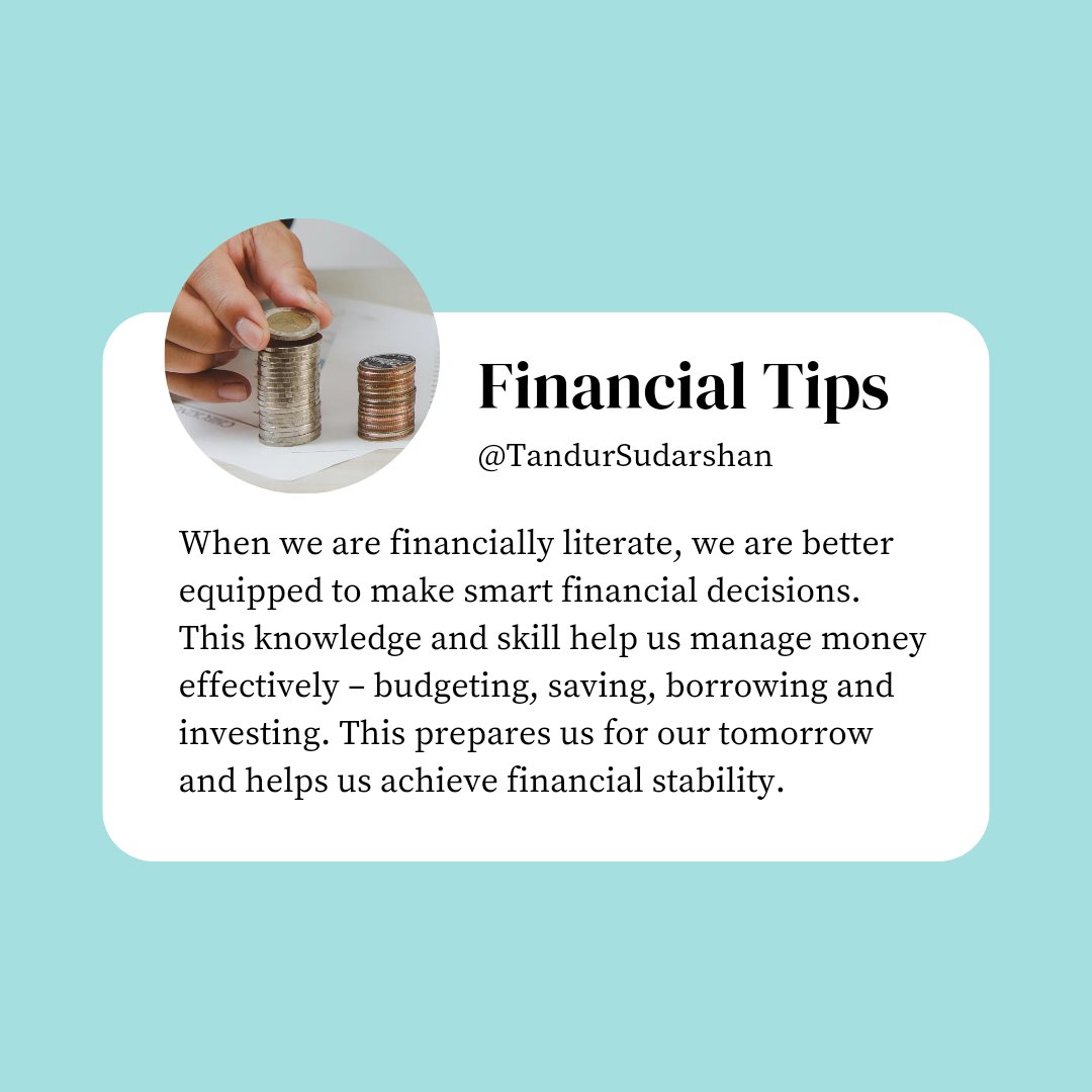 TandurSudarshan's tweet image. #Finance #Tips #financebasics #Money