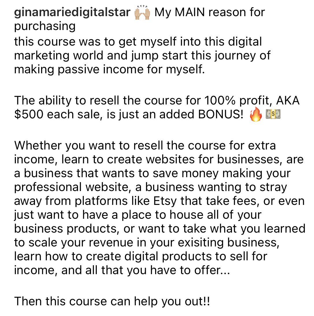 TanBeachBabe's tweet photo. ๐๐ผ My MAIN reason for purchasing
this course was to get myself into this digital marketing world & jump start this journey of making passive income! ๐๐ต #september21st #21stofseptember #howtomakemoneyonline #DigitalMarketing #streamofincome #sidehustlesecrets #passiveincometips https://t.co/DLyj5h0OY3
