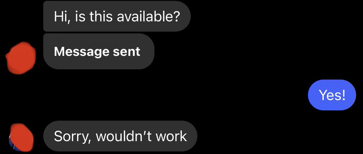 kenbenhamms's tweet photo. What it’s like selling things on fb marketplace: https://t.co/Y3DXm3ZqkO