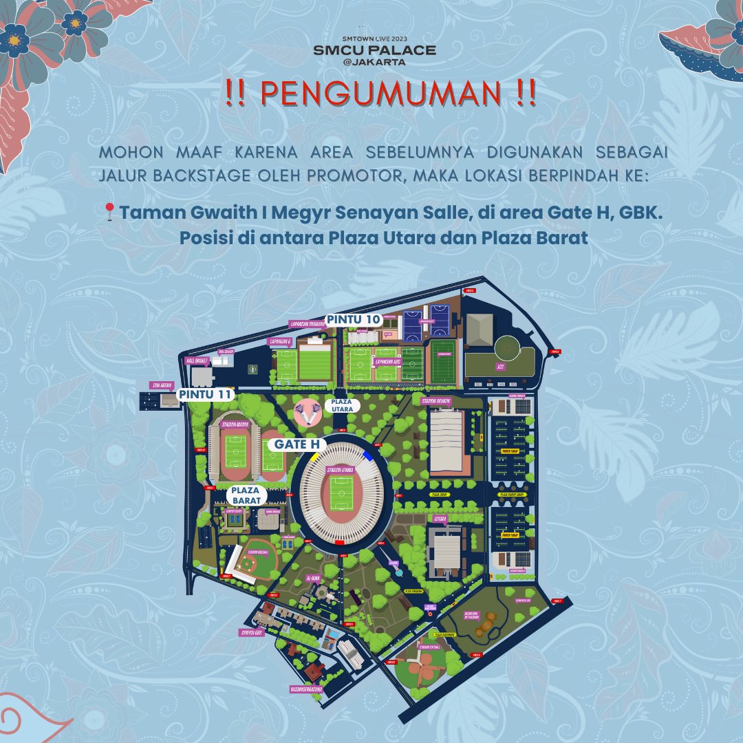 brie2910's tweet photo. ❗️PENGUMUMAN❗️

Hi ELF, Mohon maaf lokasi project yang sebelumnya akan dipindahkan ke lokasi yang baru. Silakan cek pada gambar di bawah ini untuk detailnya

Berikut link peta yang dapat kalian akses
https://t.co/hSRup2bcLr

SEE YOU ELF💙 https://t.co/BtfxRMj57Y