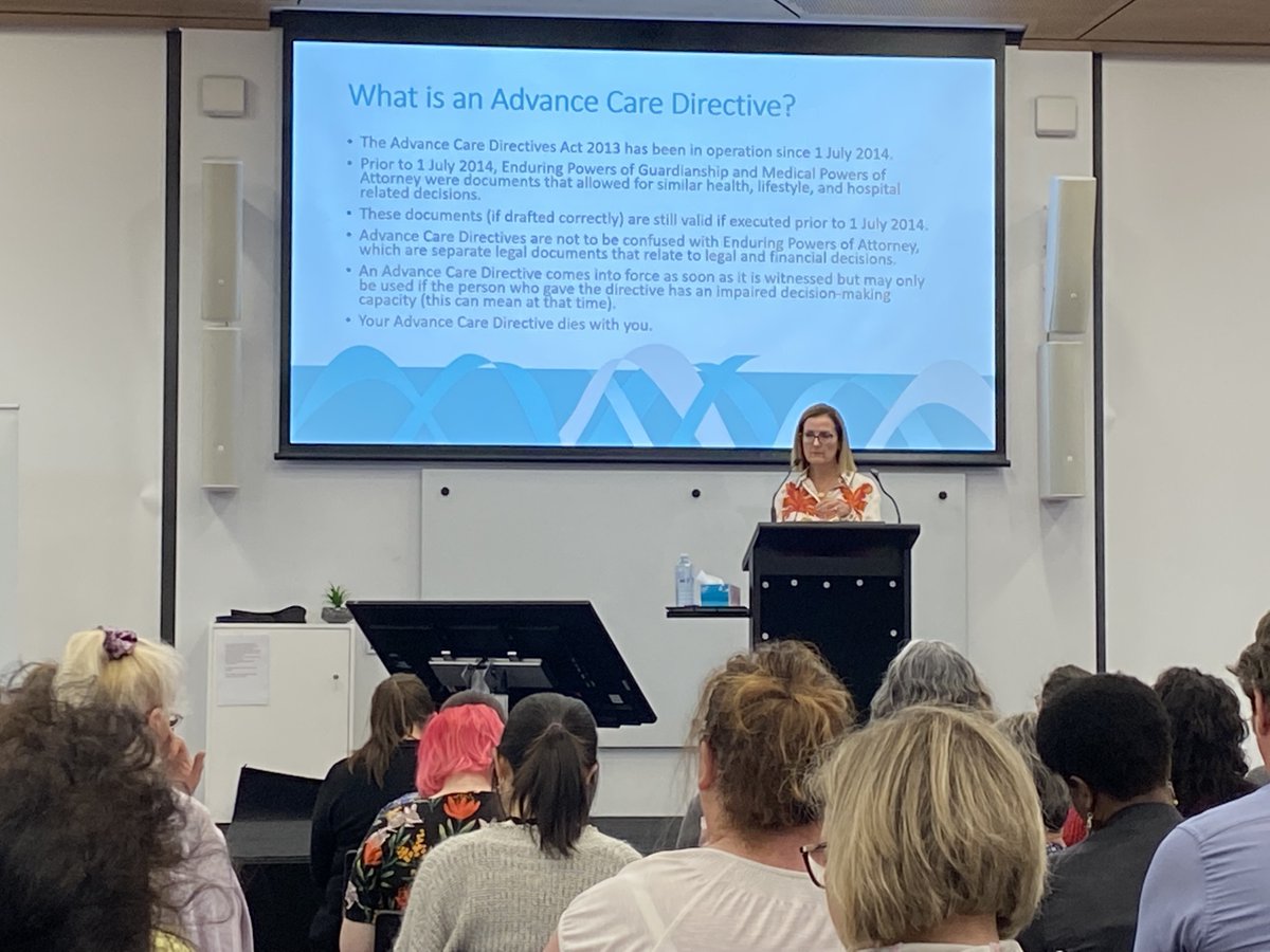 Union Legal SA Solicitor Jodie Washington took attendees through Advance Care Directives and how you can map out your wishes regarding your future healthcare, living arrangements and end-of-life treatment #ANMFSA #Education #PalliativeCareWorkshop