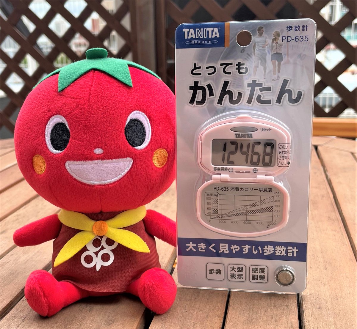 tomahoizumi's tweet photo. \スポーツの秋🍁/
\とまとと一緒にウォーキングしよう🏃/
#とまとちゃん人形 と #タニタ の #歩数計 のセットを10人にプレゼント🎁

【応募方法】
@tomahoizumi
 を #フォロー
この投稿を #リツイート 
締切：10/9(月)23:59🏃

#プレゼント企画 
#懸賞 
#フォローRT 
※詳細は次のツイートを見てね！ https://t.co/uYkqVNYTd1