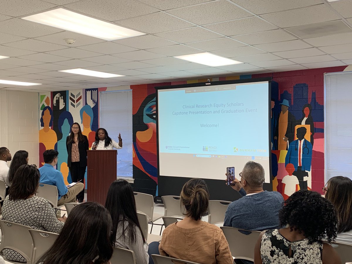 ⁦<a href="/DrNJBarrett/">Nadine J. Barrett, PhD, MA., MS</a>⁩ of ⁦<a href="/Duke_CTSI/">Duke Clinical and Translational Science Institute</a>⁩ and Dr. Sharleen Traynor of ⁦<a href="/durhamtech/">Durham Tech</a>⁩  recognizing the amazing 2023 Clinical Research Equity Scholars #READI #HealthEquity ⁦<a href="/DukeMedSchool/">Duke University School of Medicine</a>⁩ ⁦<a href="/DukeHealth/">Duke Health</a>⁩