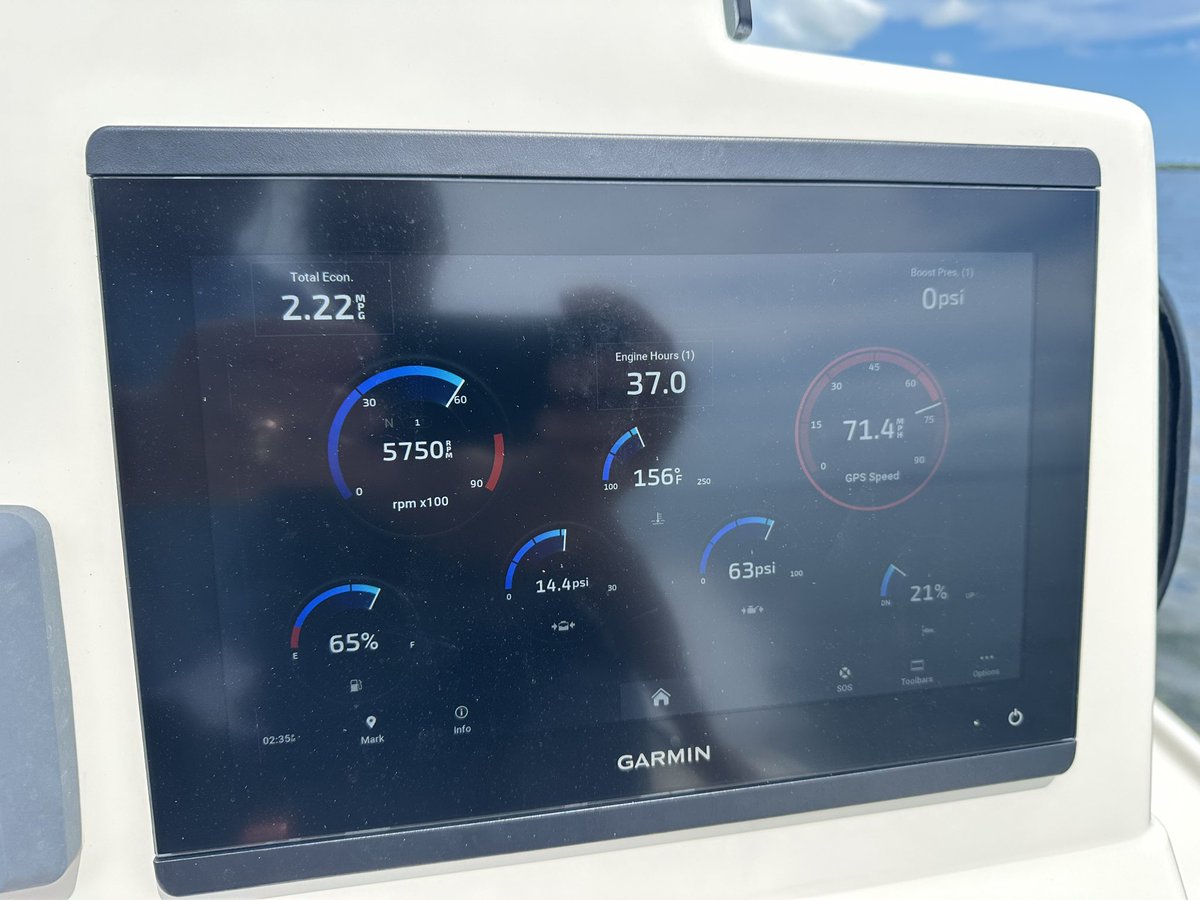 keywestfishing's tweet image. What’s the red mean? Was I going to fast?

I was still getting 2.22mpg on this Mercury Racing 400r setup with lots of throttle left on my Yellowfin Carbon Elite Critter… 

I wonder what color it turns at 80..?😎🫣

@MercuryRacing @YellowfinUSA @Garmin #wideopen #buildyourlegacy