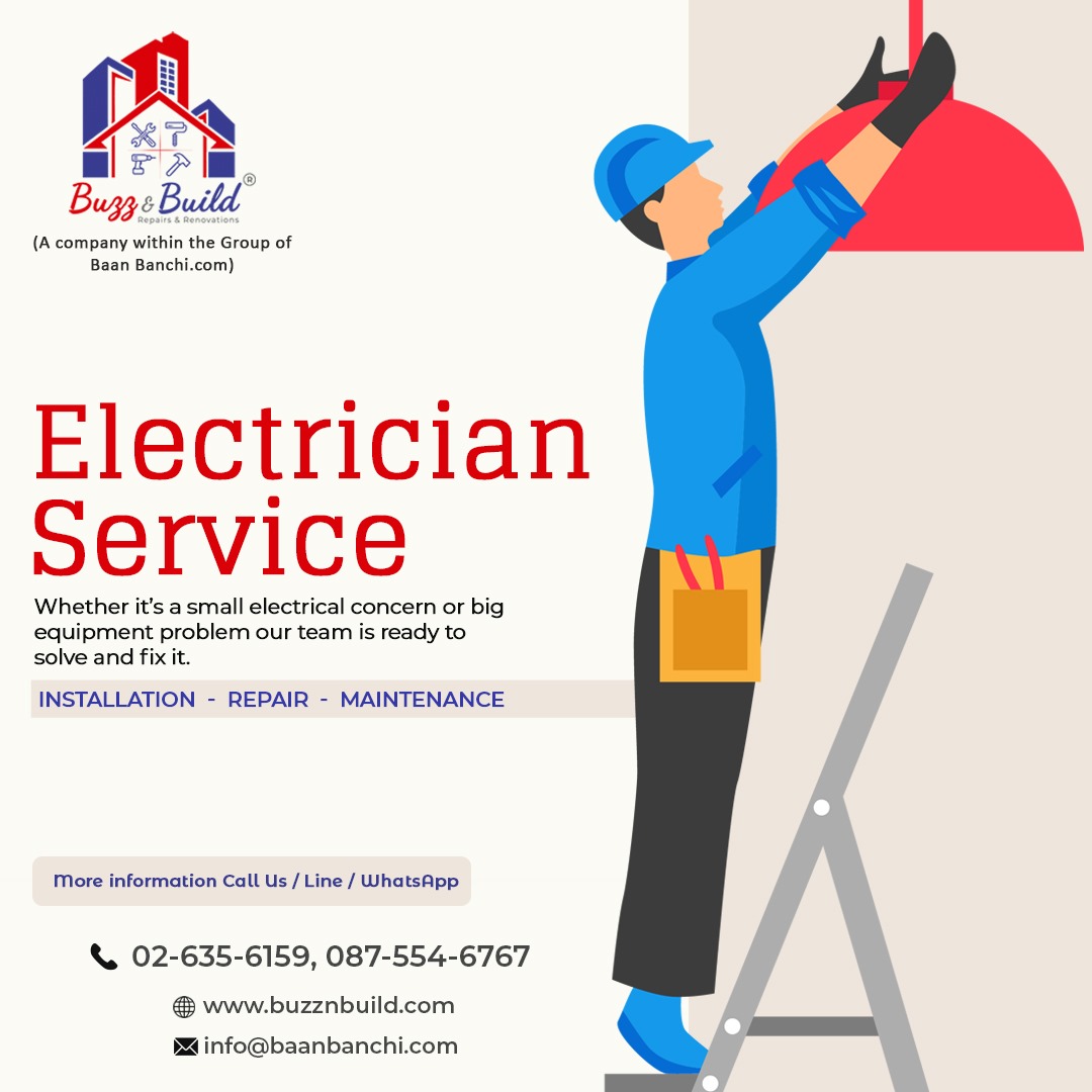 Powering Your Peace of Mind with Expert Electrical Solutions. 📷📷
Contact us- (+66-87-554-9191)
#repairs #renovations #ElectricalContractor #ElectricalServices #HomeElectrics 
#bangkok #thailand #bangkokrepairs #Officerenovation #plumbing #electrical #furniture #buzznbuild