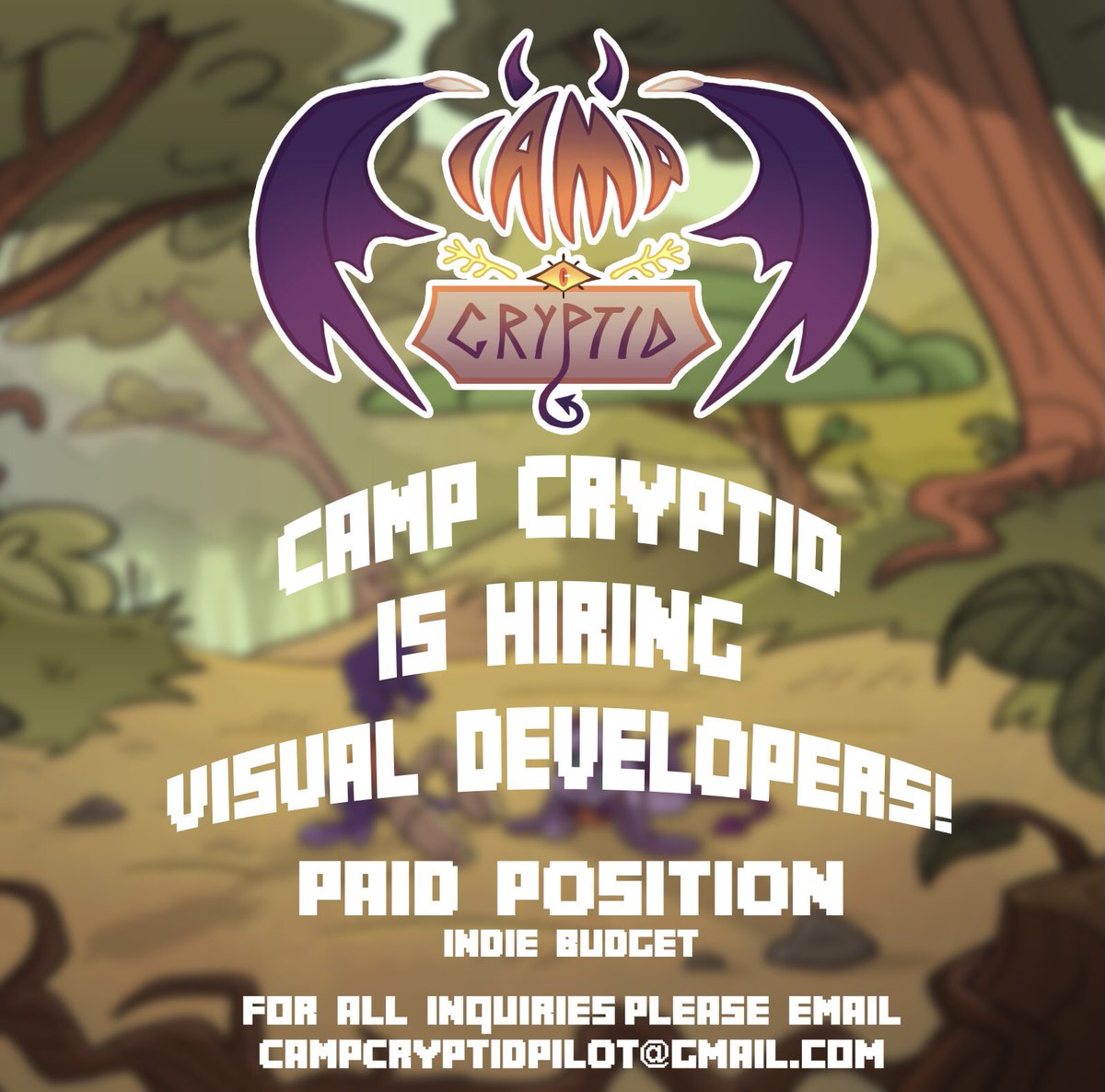 Read below for more information
#hiring #visdev #vizdev #visualdevelopment #visualdevelopmentartist #hiringpost #art #artist #drawing  #campcryptid #cryptid #cryptids #animatedpilot #pilotepisode #indieanimation #animation #fyp #hiringnow #jobposting #artjobs #artjob #hiringjobs