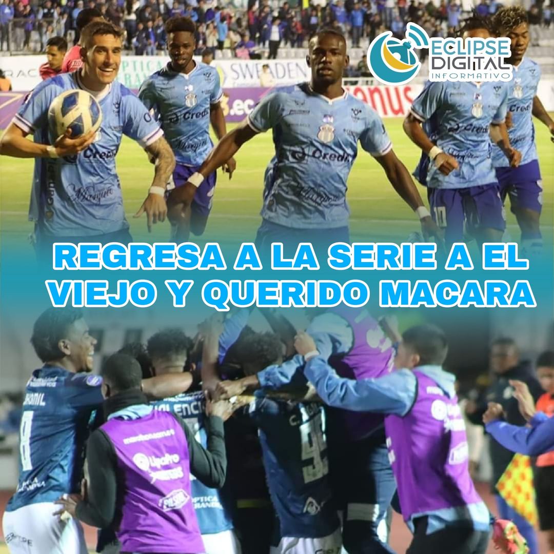 ECLIPSEINFORMAT's tweet photo. #LigaProSerieB 
¡REGRESÓ EL ÍDOLO AMBATEÑO!

El CD. Macará derrotó en condición de visitante al Vargas Torres por 2-0, y firmó su regreso a la Serie A del fútbol ecuatoriano.

El viejo y querido Macará es DE PRIMERA. https://t.co/HBrQ7QkDJp