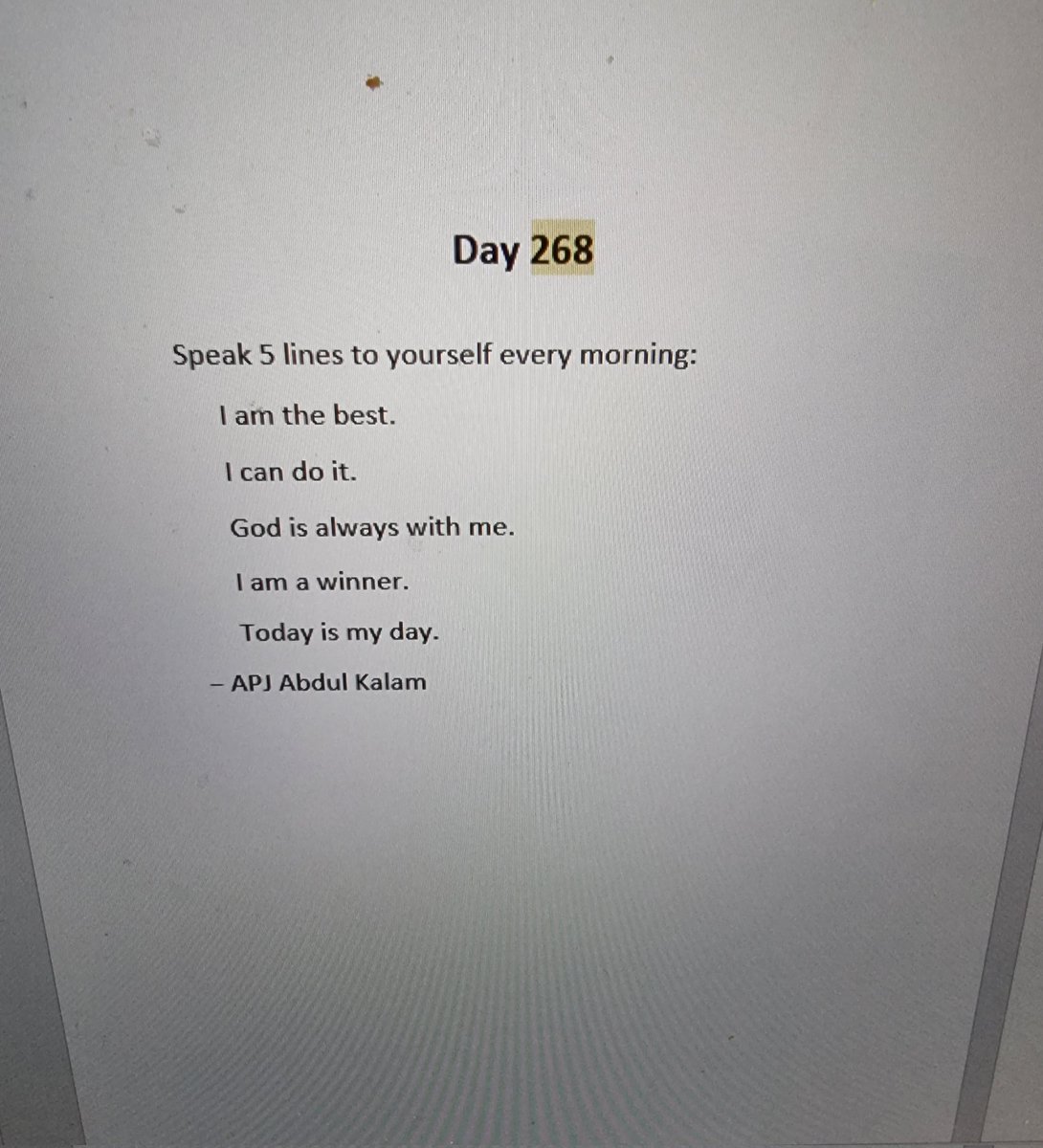 Boss_Bible's tweet photo. Day 268: Of Daily self-affirmation and speaking positively to yourself. I hope you are kind to yourself today.

Tap ❤️ if this resonates 
Follow @Boss_Bible for more inspiring content 

#BossBible #BossBibleQuotes https://t.co/hKYgg0FD8C
