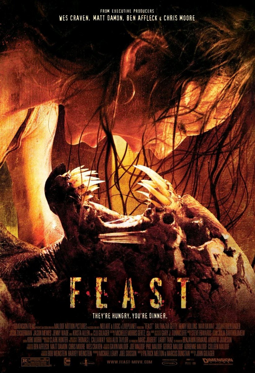 Feast was released on September 22, 2006(limited).
#CluGulager
#Feast
#action #comedy #thriller #horror