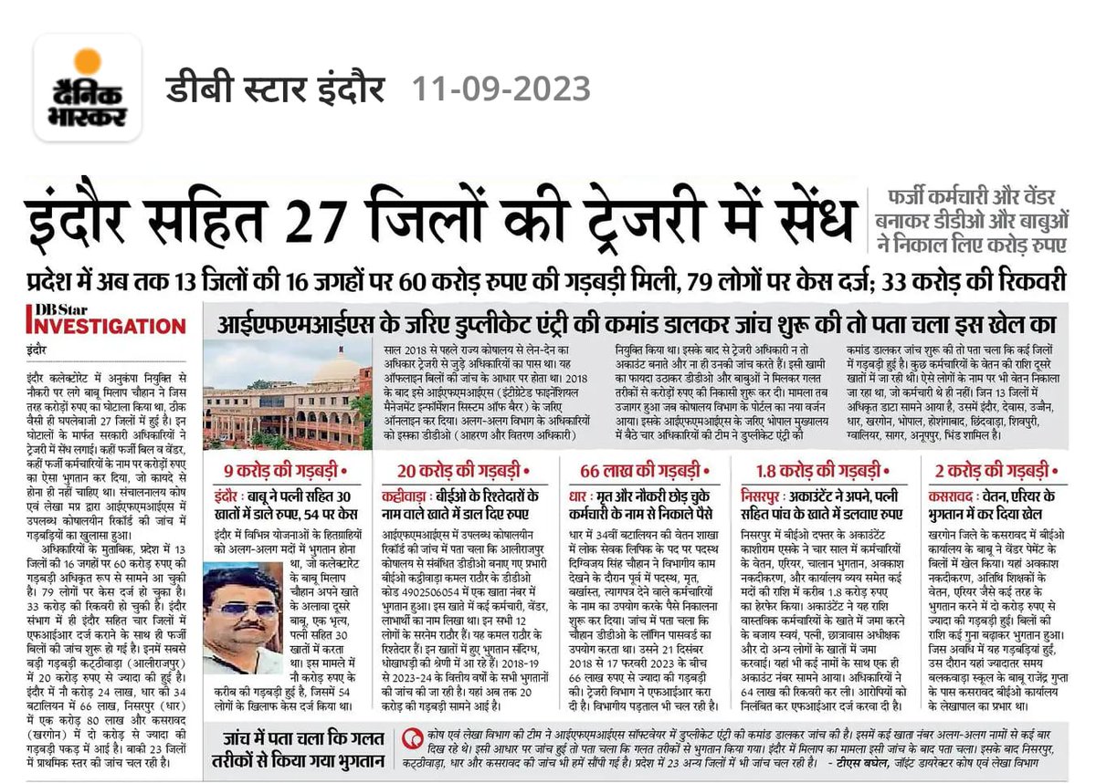 AlawaNitesh's tweet photo. एक तरफ लाचार शिक्षा व्यवस्था टपकती छतो में बैठे हमारे छात्र और जिम्मेदार पदों का दुरूपयोग कर करोडो की हेराफेरी भी बाहर खुले घूम रहे है।

ये सिस्टम बदलना चाहिए।
दोषियों पर सख्त कार्यवाही होना चाहिए वरना हम आंदोलन को मजबूर होंगे।
@CMMadhyaPradesh @drnishantkhare @DMAlirajpur https://t.co/bRg80CoDYQ
