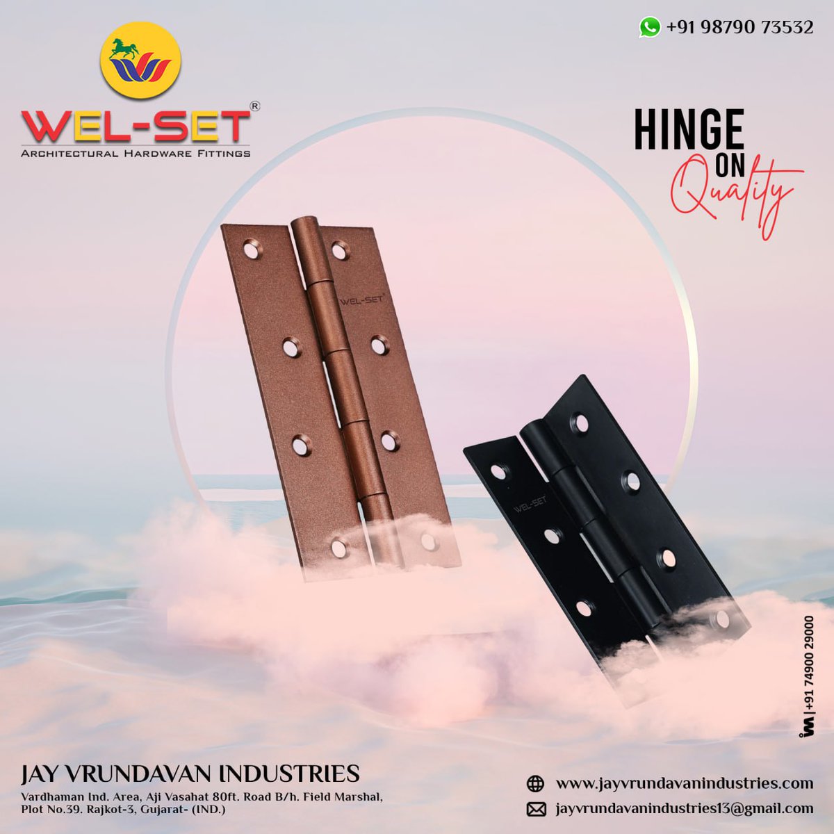 ibais_hardware's tweet photo. JAY VRUNDAVAN INDUSTRIES - RAJKOT
For enquiry via WhatsApp click:
https://t.co/oM6PlQCoPX
Mr. Jitendra Sardhara - 98790 73532
#hinges #sshinges #brasshinges #sshardware #doorhardware #interiorproduct #architecturehardware
.
@IBAISMEDIA https://t.co/DtRfpmqK7E