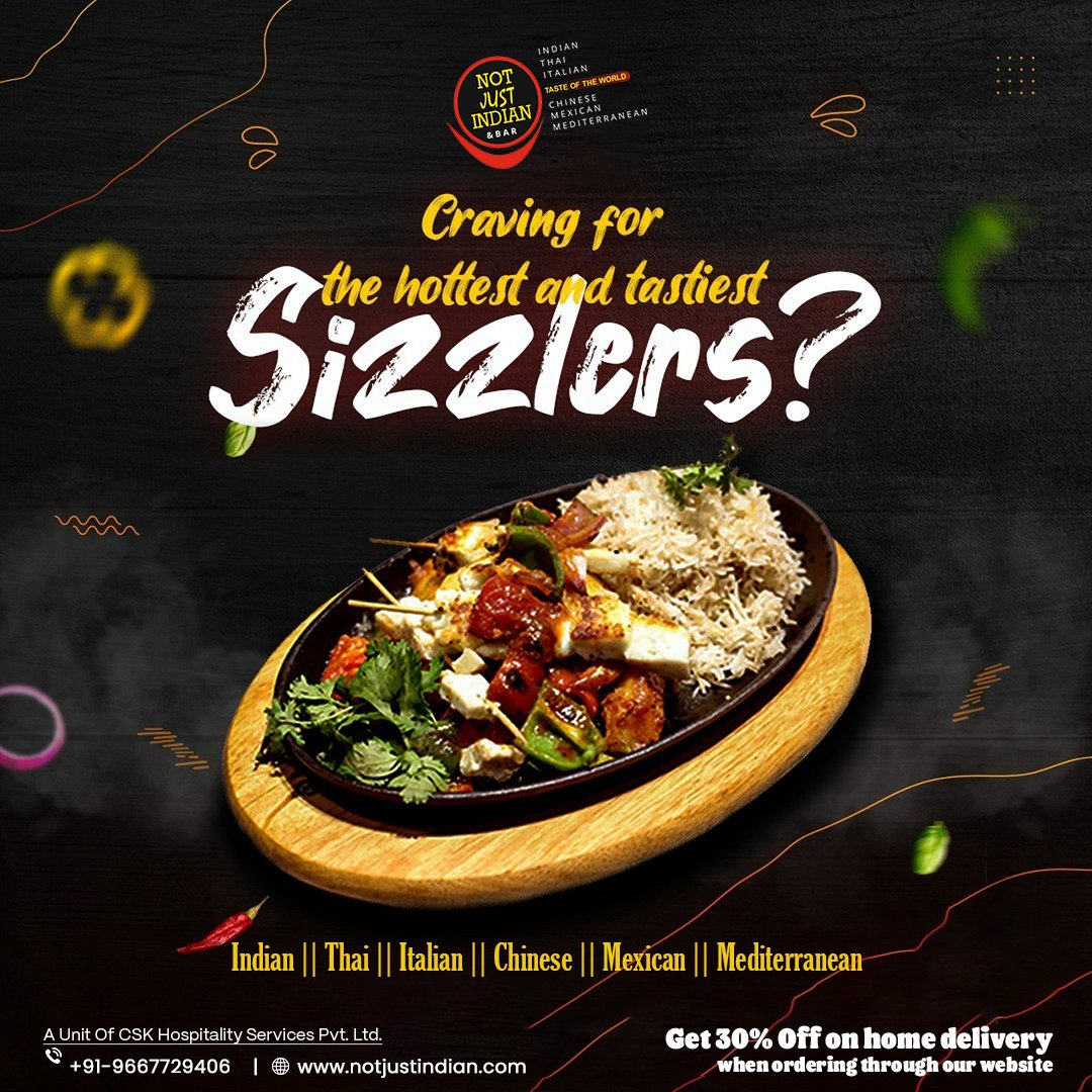 NotJustIndian1's tweet photo. Our sizzlers are the symphony of taste and texture you've been craving!😍

Call us at +91- 9625253930

#notjustindian #notjustindianrestaurant #indirapuram #indirapuramrestaurant #SizzlingDelights #NonVegSensation #FoodieFrenzy #SizzlerCravings #TasteTheHeat #FlavorExplosion https://t.co/fH6s83G7jW