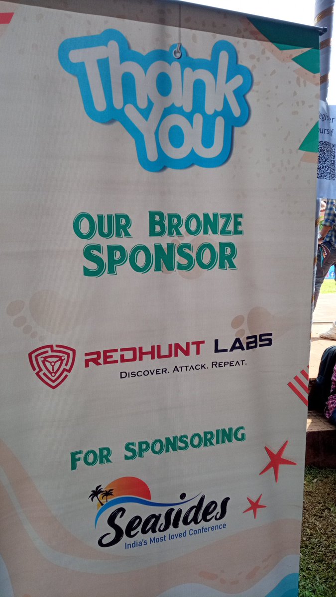 Alrick_P's tweet photo. @seasides_conf 
@cloudsek @HighRadius @Hacker0x01 @dnifHQ @AppSecEngineer @RedHuntLabs https://t.co/pmj11YsAXy