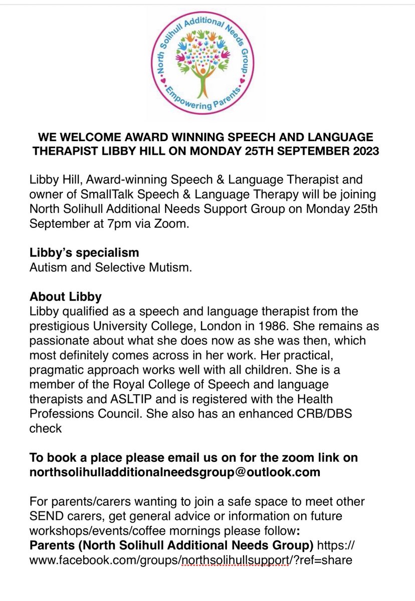 North Solihull Additional Needs Support Group tweet media