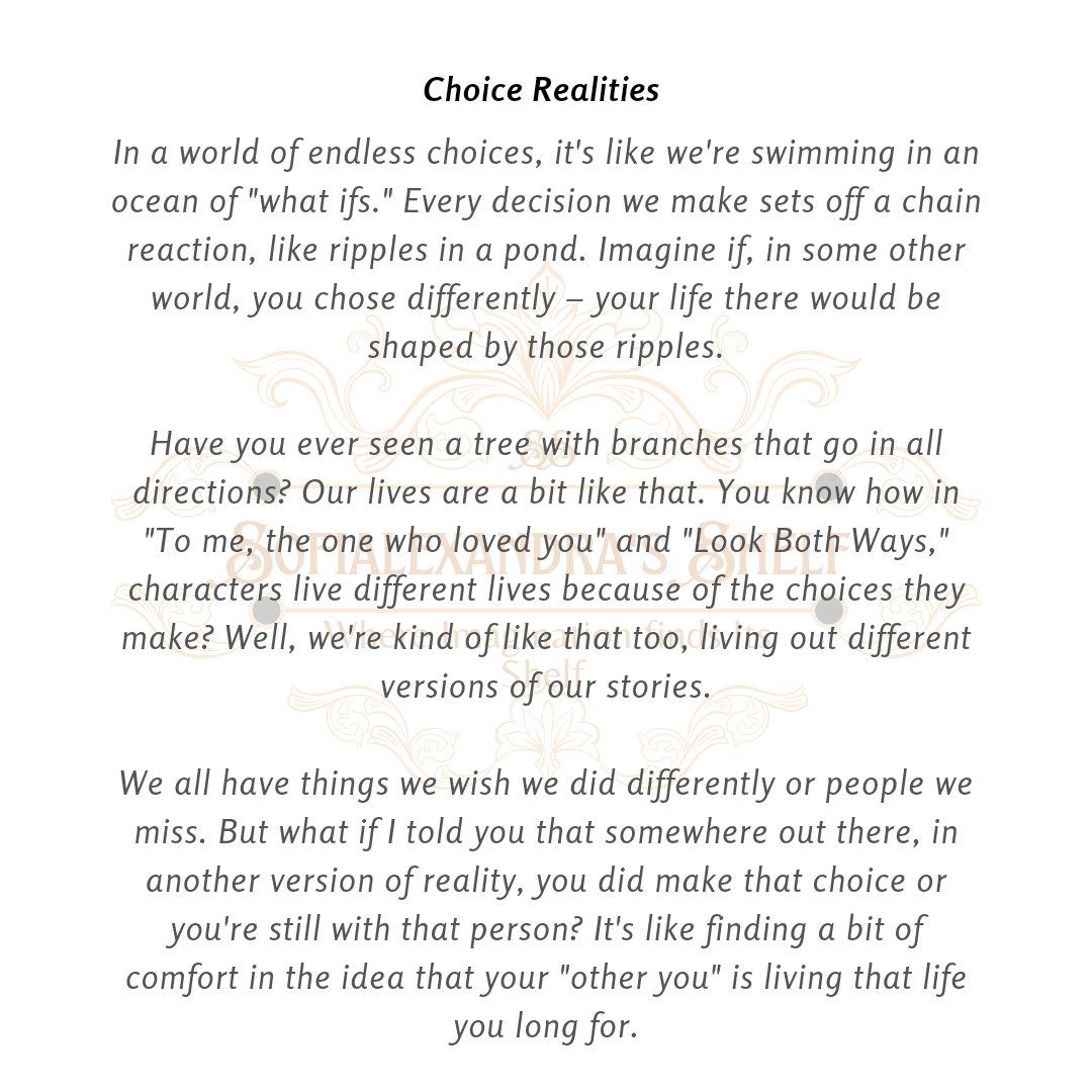Shalom_Modilim's tweet image. We&apos;re Infinite...

#choicerealities #infinitepaths #embracingpossibilities #lifedecisions #writerlife #bloggingjourney #sofialexandrasshelf #sofialexandrashalom #writerscommunity #WritersOfIG #nigerianwriters