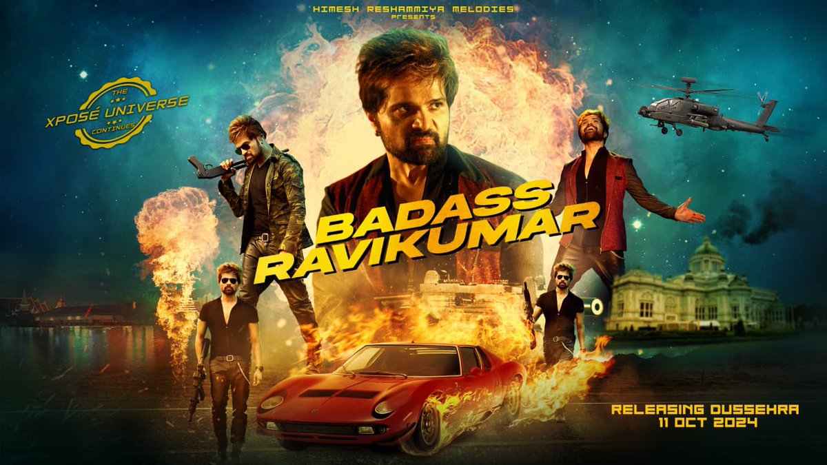 #HIMESHRESHAMMIYA STARRER ‘#BADASSRAVIKUMAR’ RELEASING ON DUSSEHRA! Set to release on 11 Oct 2024. It’s the next instalment in #TheXpose franchise. #Bollywood #Entertainment @HimeshReshammi1 @himeshreshamiy3 @TeamHimesh @HimeshOnline