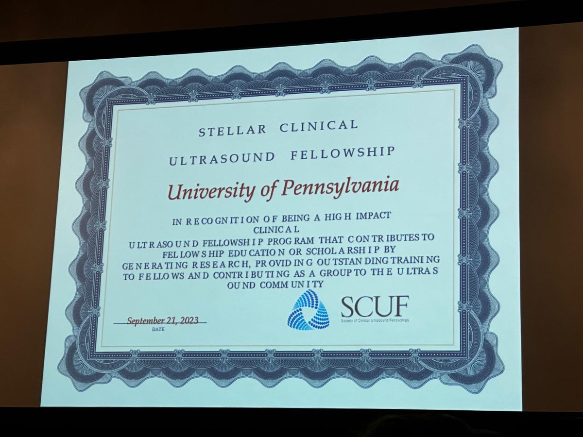 Penn Ultrasound (@pennultrasound) on Twitter photo So humbled by this amazing award! Thank you #SCUF23 <a href="/3jeffkramer/">jeff kramer</a> <a href="/chrismuhr/">Christofer Muhr</a> <a href="/RubbleEM/">Rachel Liu</a> <a href="/CreaghB/">Creagh Boulger ❤💚💜💙💛</a> <a href="/SCUFellowships/">Society of Clinical Ultrasound Fellowships</a> <a href="/Takeokun/">Jason T Nomura MD</a> <a href="/Wil_MaChan/">wilma chan, MD, EdM</a> So humbled by this amazing award! Thank you #SCUF23 <a href="/3jeffkramer/">jeff kramer</a> <a href="/chrismuhr/">Christofer Muhr</a> <a href="/RubbleEM/">Rachel Liu</a> <a href="/CreaghB/">Creagh Boulger ❤💚💜💙💛</a> <a href="/SCUFellowships/">Society of Clinical Ultrasound Fellowships</a> <a href="/Takeokun/">Jason T Nomura MD</a> <a href="/Wil_MaChan/">wilma chan, MD, EdM</a>