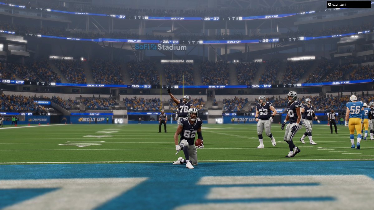 MEL_Cowboys's tweet photo. In a potential game of the year, we get the win on the road in LA 36-27 against the Chargers! With secs left we throw up a Hail Mary to Ceedee and he brings it in! One of the most stressful but enjoyable games we’ve ever been involved in, luckily next week is the bye! https://t.co/UuxQu4Kj44