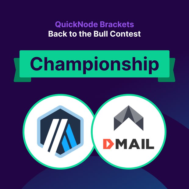 solana_daily's tweet photo. 🏆 It's the GRAND FINALE of @QuickNode's "Back To The Bull" Contest! 🚀

Meet the contenders: @Aribtrum vs. @Dmailofficial! 🔥

Your vote matters, so join the action and choose your CHAMPION: https://t.co/PHL4H6uj7q 

🗳 Who will reign supreme? 🥇 

#BackToTheBull https://t.co/hfKsfVPLGh