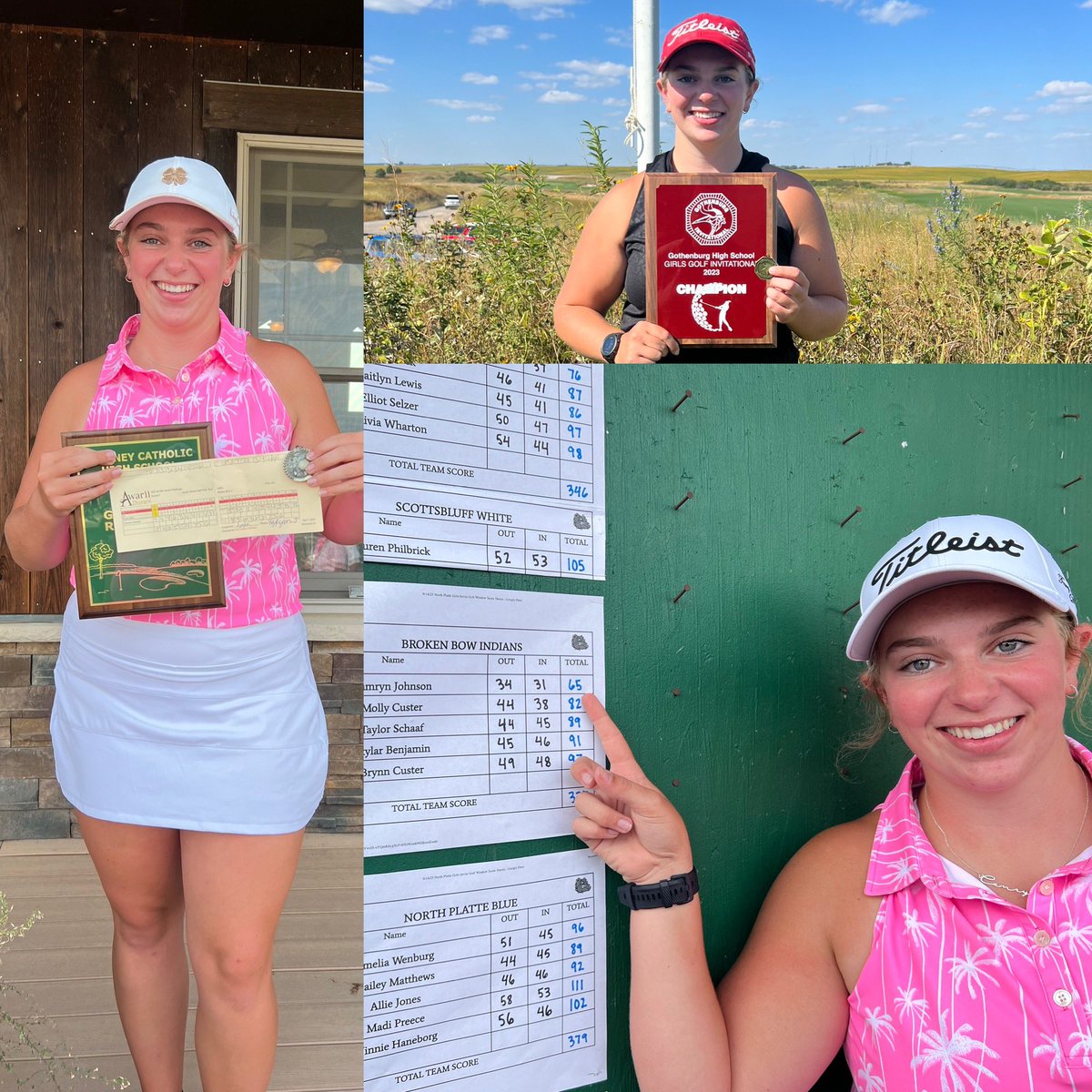 kcjo13's tweet photo. Thatβs a wrap on our regular season! Hereβs a rundown of Camβs Senior Year:
8 reg season meets
8 medals
7 individual championships (undefeated in Class C!)
6 team champs
2 school records
9-hole and 18-hole PRs (31-65)
And sheβs not done yetβ¦
#backFOURmore
#nebgolf
#nebpreps https://t.co/GJtYeyZeM1