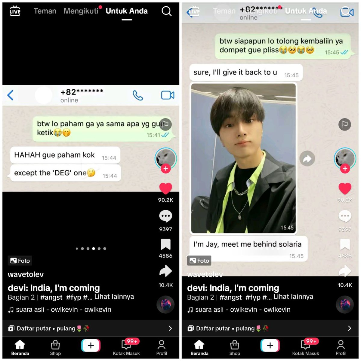 enginafess's tweet photo. -en ini Jay knpa ikut"an DEG kaya si Devi 😭😭😭😭 https://t.co/KzxXqwa5t8