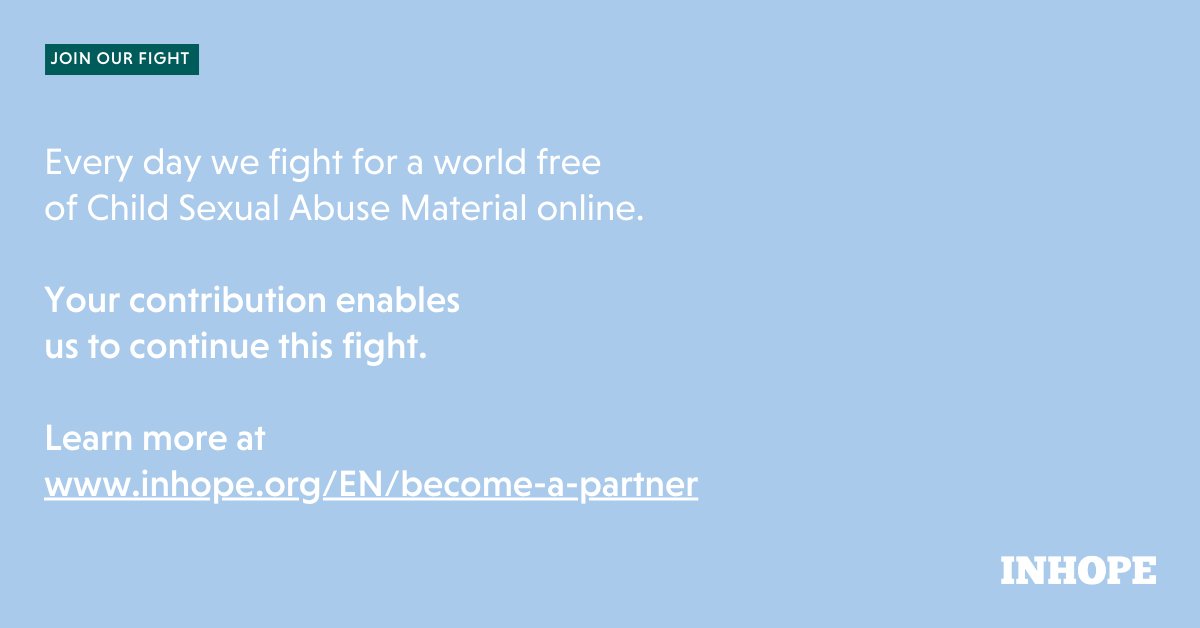 INHOPE_PR's tweet image. To create a safe #OnlineEnvironment for children, we need #CollectiveAction. As an annual #fundingpartner, your organisation directly supports INHOPE’s work in technology development, network expansion, capacity building, and legislative engagement - bit.ly/3NO1I6C