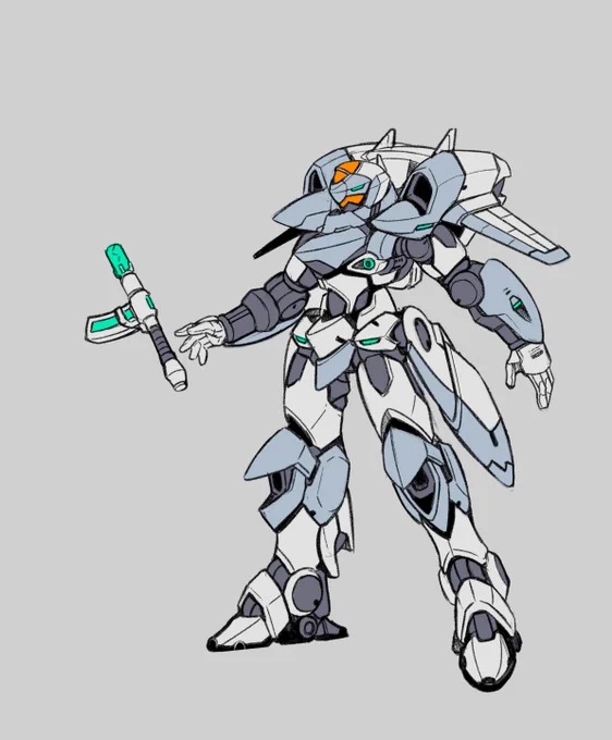 手癖でオリロボを描く未来SFな世界観ロボに出てきそうなやつと思わせて剣と魔法の世界なロボっていいよね 