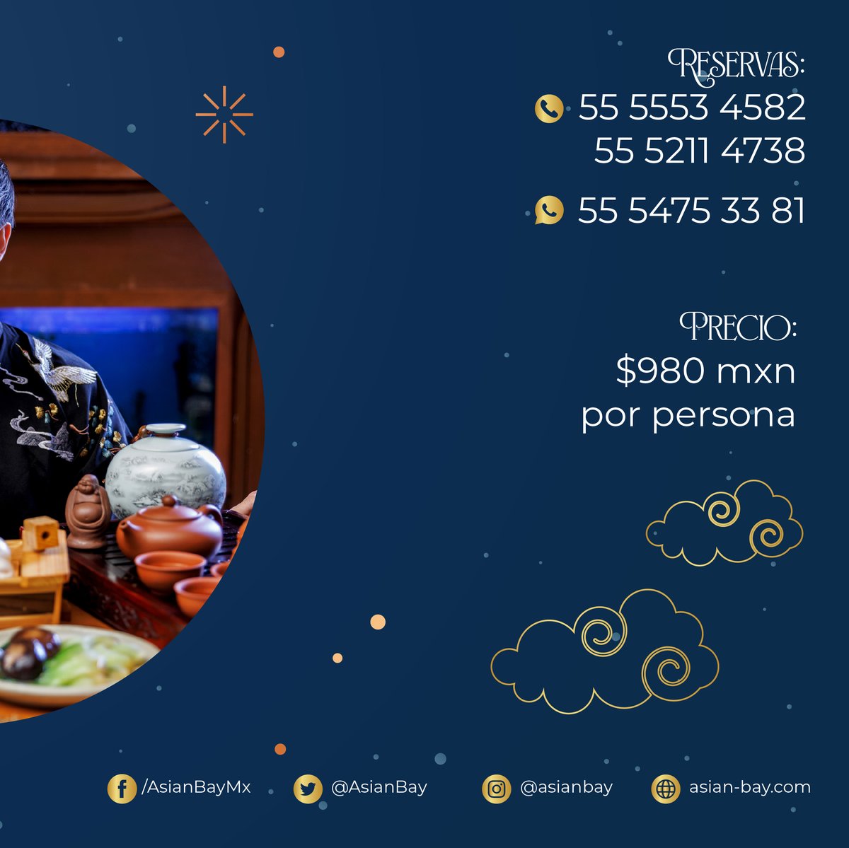 Mooncakes, té, y una leyenda mágica: así es el Festival de Medio Otoño. ¡Ven a disfrutarlo con nosotros en Asian Bay! 🍵🌟