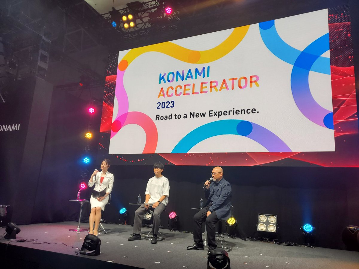 haratake_1025's tweet photo. KONAMIステージにて、 KONAMI ACCELERATOR 2023の採択企業  #anystyle が登壇してます！
ぜひステージにてご来場ください！
@mydear_anystyle https://t.co/VJW4gcYwLD