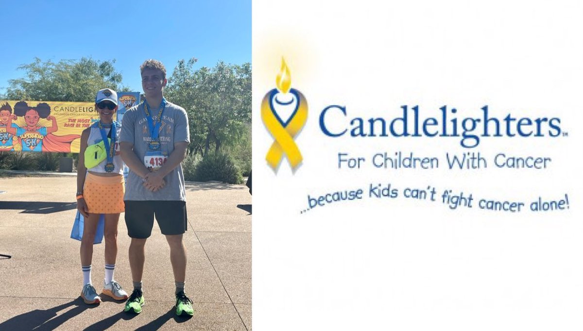 Kids shouldn’t have to fight cancer alone!
In memory of my brave cousin, Gavin.
2nd in my age group!
#GavinsTeam
#Candlelighters 
#SuperHero5K