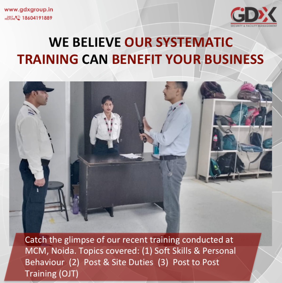 We believe our systematic #Training can benefit your business.
We at #GDXGroup train our staff regularly to keep your business safe. #GDXtraining