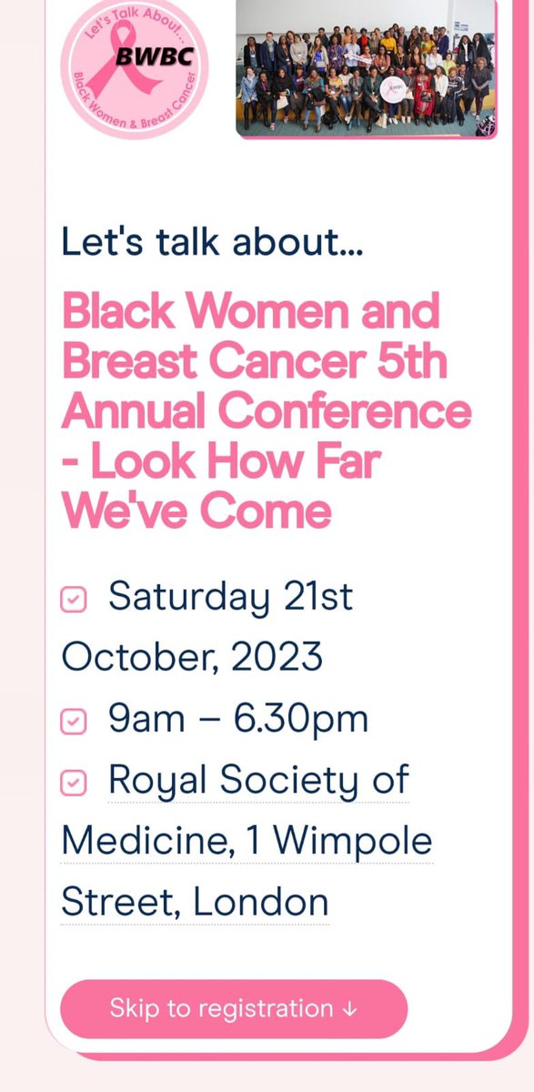The Let’s talk about Black women and breast cancer annual conference is 5 yrs old! Join us 21st October to celebrate how far we’ve come. Register below 👇🏾👇🏾👇🏾 #bcsm #bcam @BreastCancerNow @saradan26 @cahn_uk @macmillancancer rb.gy/zo29w