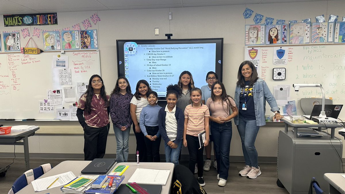 WOESwolverines's tweet photo. We had a great campaign season and are very proud of all Wolverines who ran for this year’s positions. Meet our newly elected Student Council! They had their first meeting today. #learningandleadingtogether #workmanelementaryschool #proudtobehlpusd https://t.co/OpLrBCtq5R