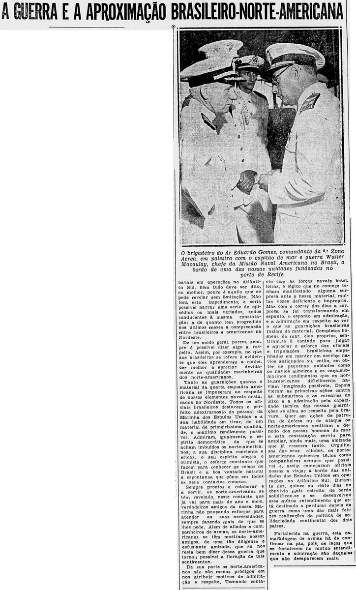 sentandoapua's tweet photo. Notícias da 2ª Guerra: 22SET1943-A guerra e a aproximação Brasileiro-Norte-americana https://t.co/cmmcA5eU3N 

#SET43 #DiarioDeNoticias #WWII #FAB #EUA @fab_oficial https://t.co/jr3JYB6ro6