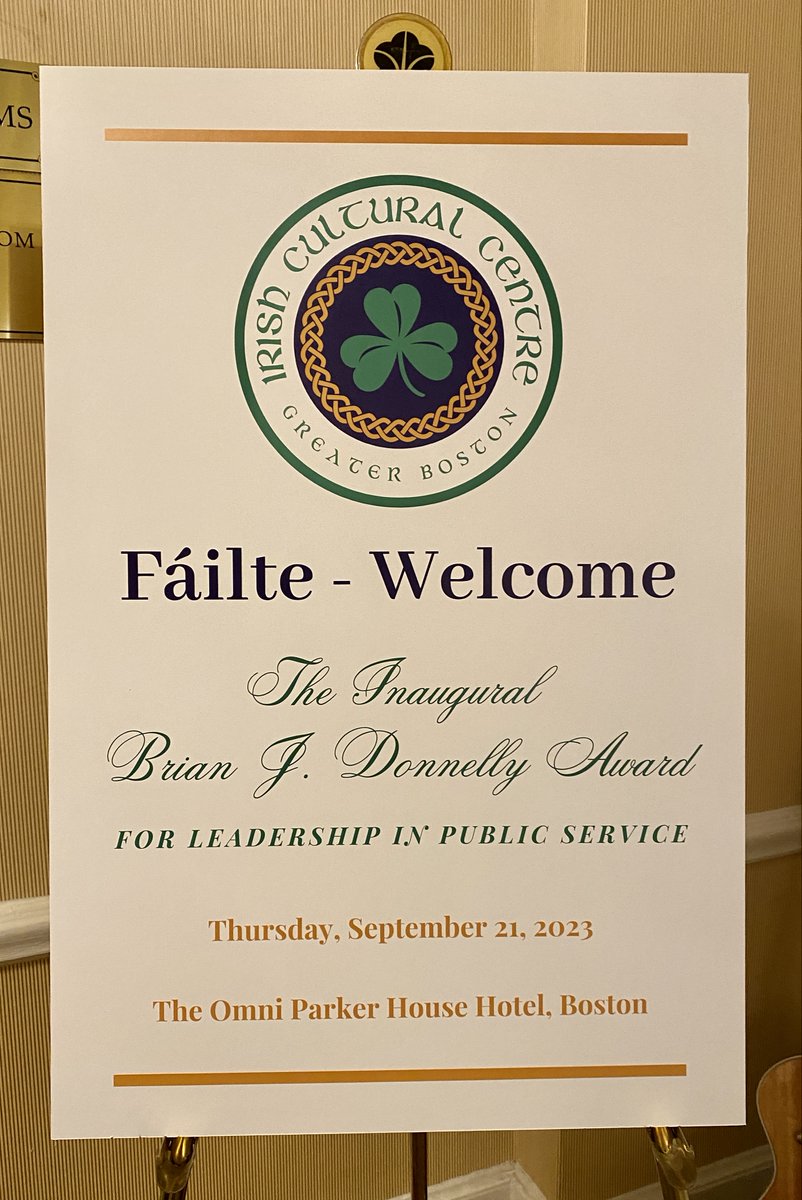 Earlier tonight, <a href="/NECouncil/">New England Council</a> CEO <a href="/jimbrettnec/">Jim Brett</a> accepted the inaugural Brian J. Donnelly Award for Leadership in Public Service. The event featured warm tributes to the late Congressman, whose work to create the “Donnelly visa” transformed the lives of thousands of Irish immigrants.