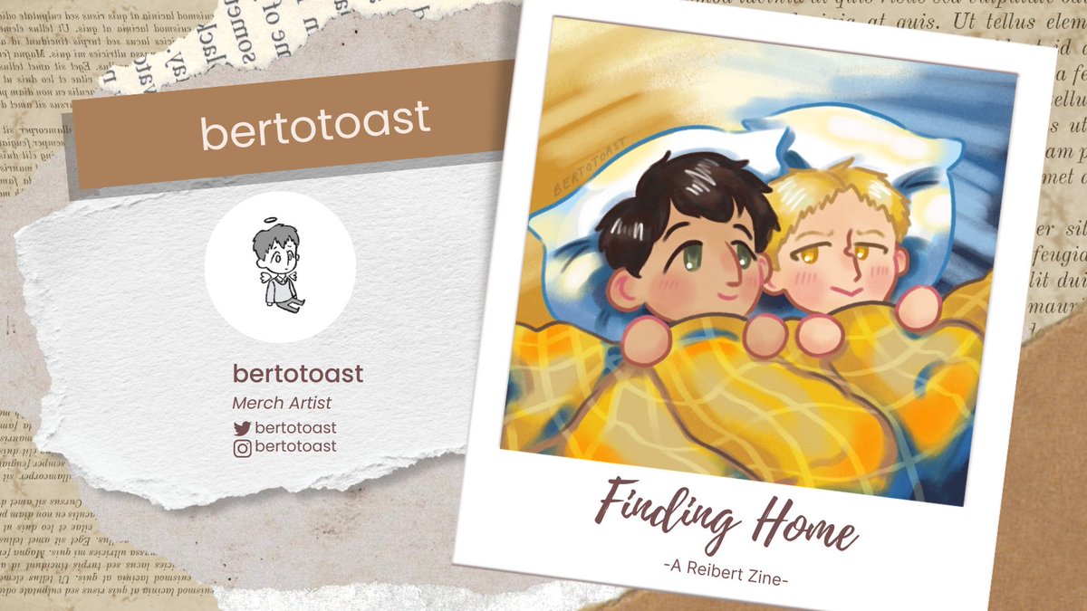 ReibertZine's tweet photo. ⛺️ Contributor Spotlight @bertotoast  ⛺️

Introducing the wonderful Bertotoast! Bertotoast will be a merch artist for the project! 👏 https://t.co/kUlllNDc7c