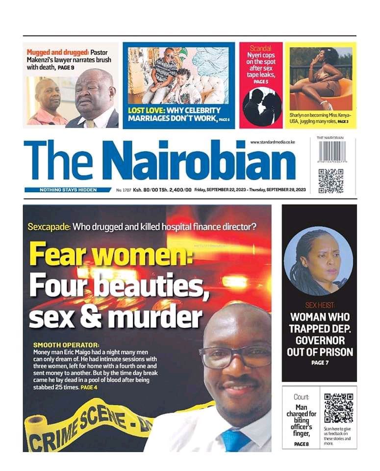 The Nairobian; Fear women: Four beauties,sex and murder #LeoMagazetini