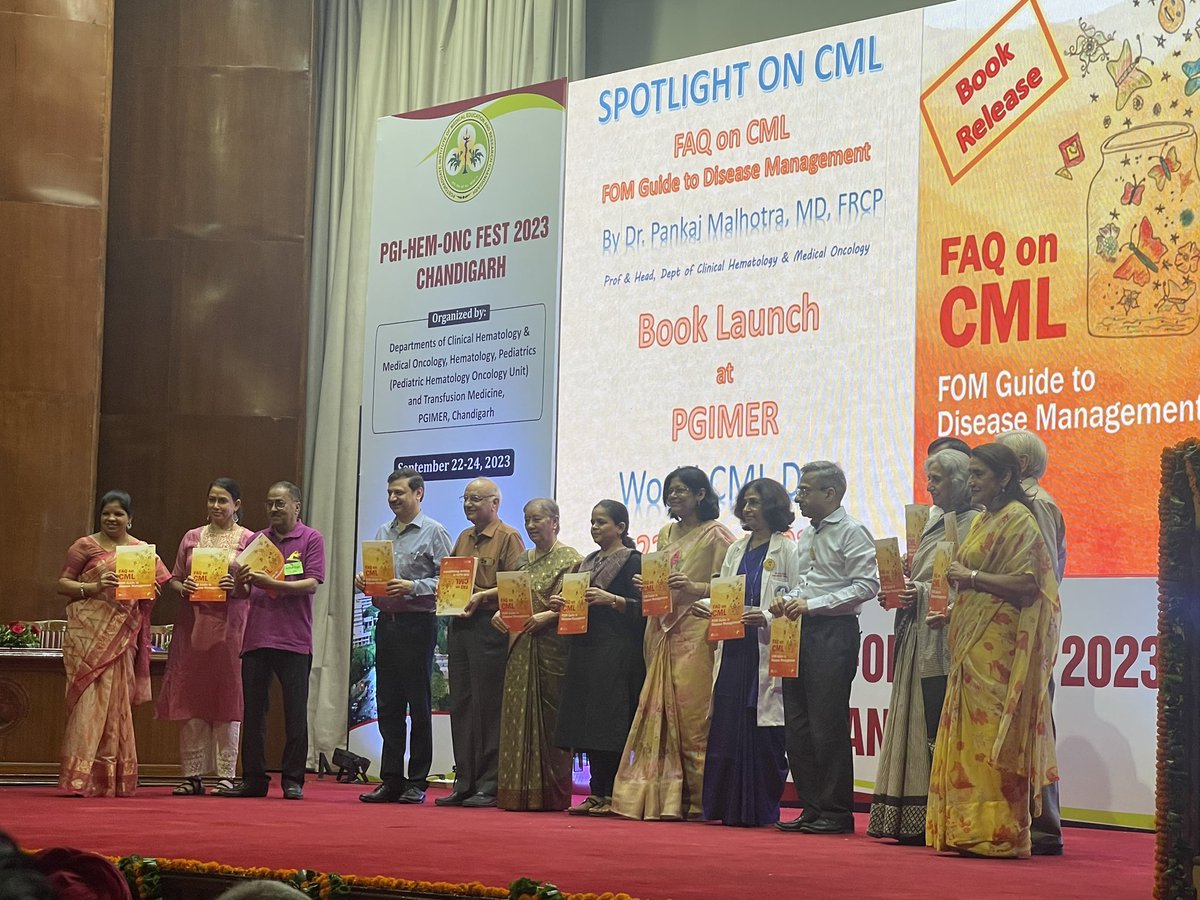 PGI Clinical Hematology and Medical Oncology (@pgi_hematonc) on Twitter photo World CML day celebrations to kick off #PGIHEMONCFEST23 with the launch of a FAQ book for CML patients <a href="/DrPMPGI/">Pankaj Malhotra</a> <a href="/Friends_Of_Max/">Friends Of Max</a> @Lad_Deepesh <a href="/deepakbansaldr1/">Deepak Bansal</a> World CML day celebrations to kick off #PGIHEMONCFEST23 with the launch of a FAQ book for CML patients <a href="/DrPMPGI/">Pankaj Malhotra</a> <a href="/Friends_Of_Max/">Friends Of Max</a> @Lad_Deepesh <a href="/deepakbansaldr1/">Deepak Bansal</a>